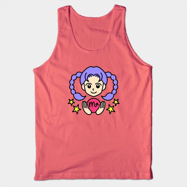 Scorpio Zodiac Sign Tank Top by Yukarina